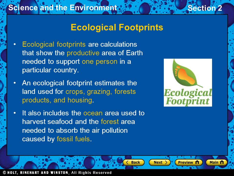 Ecological Footprints
