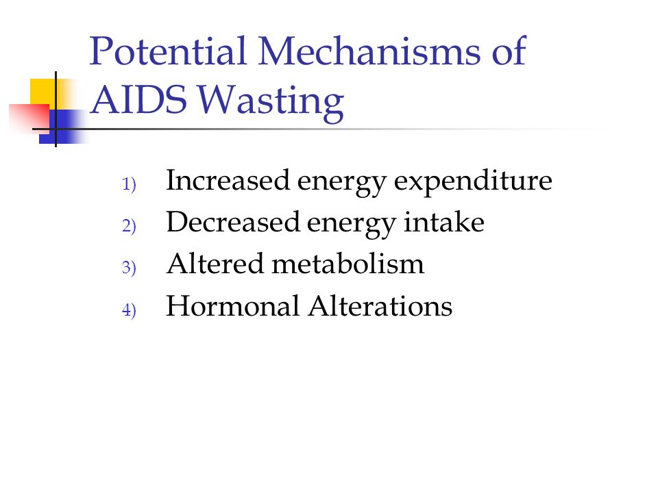 Potential Mechanisms of AIDS Wasting