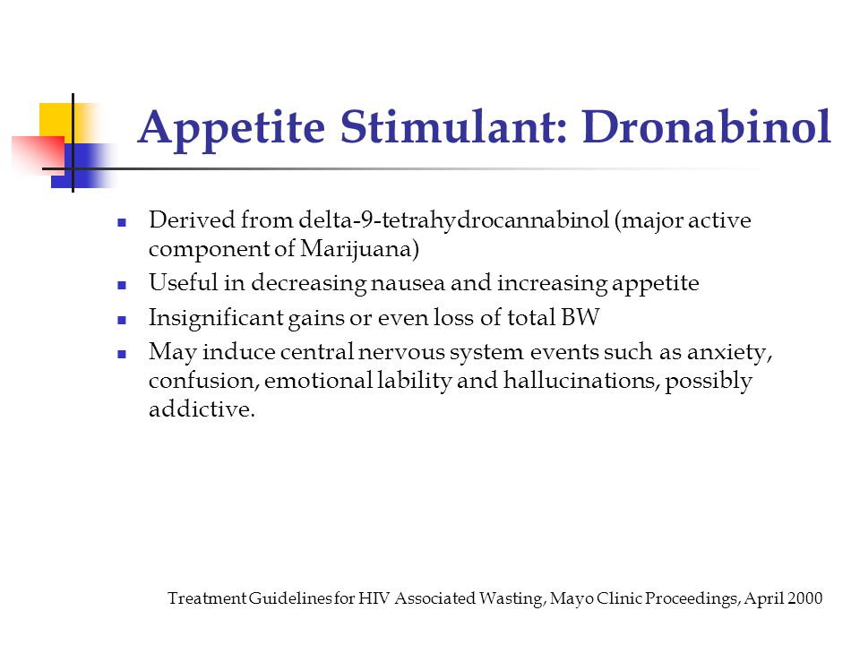 Appetite Stimulant: Dronabinol
