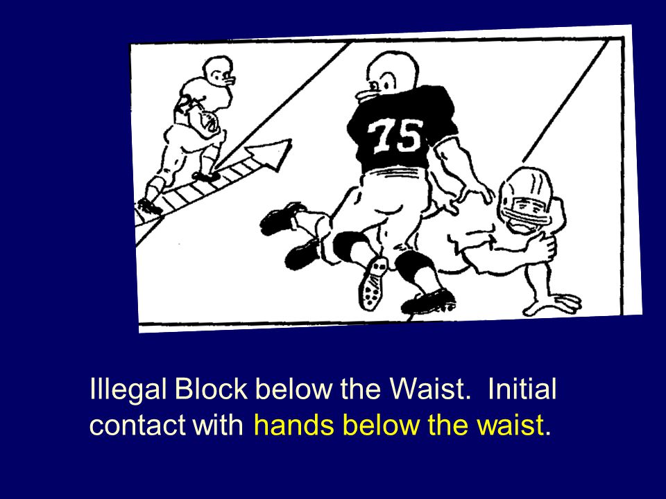 Illegal Block below the Waist. Initial