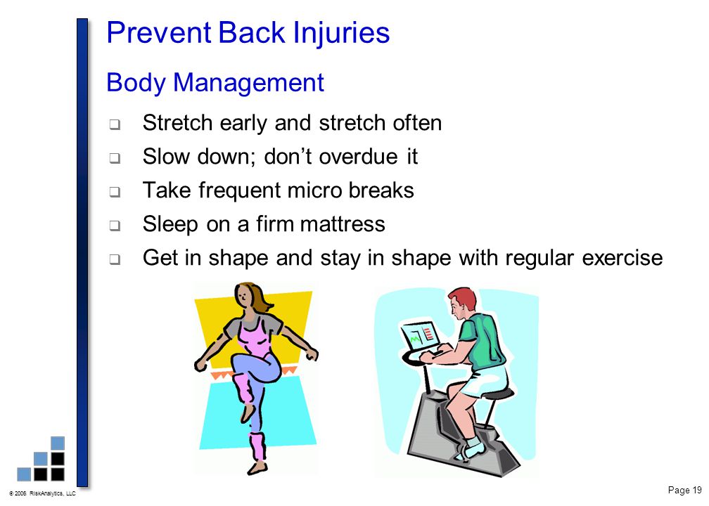 Prevent Back Injuries Body Management