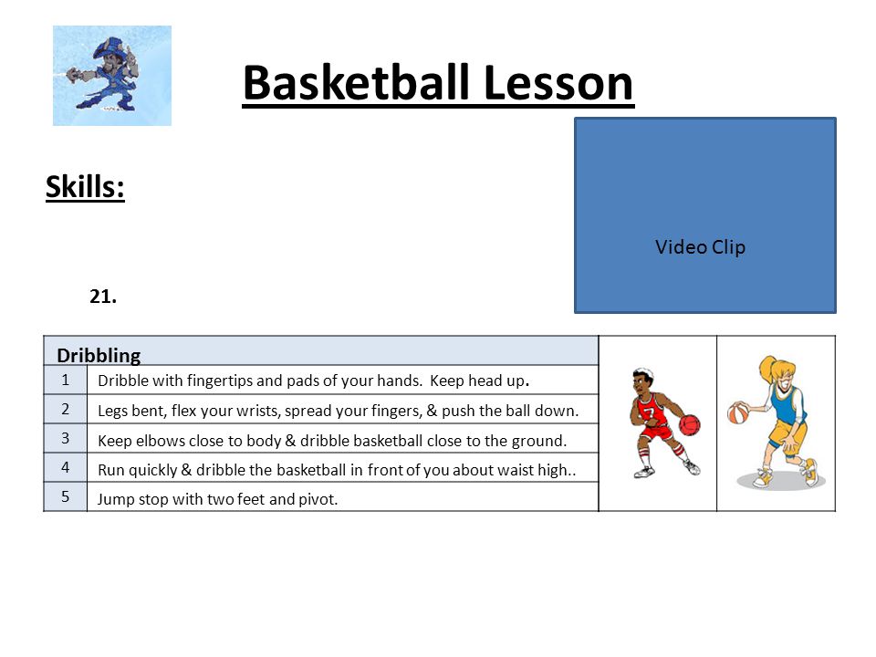 Basketball Lesson Skills: Video Clip 21. Dribbling