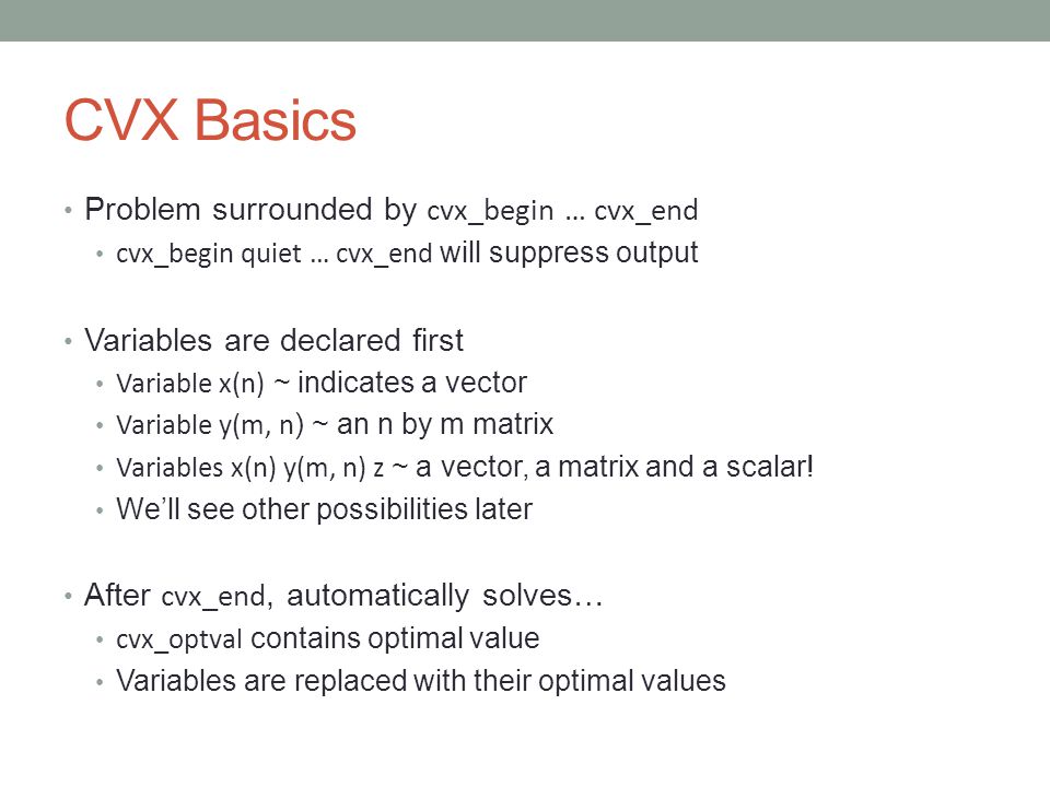 Modeling Convex Optimization Problems Ppt Video Online Download