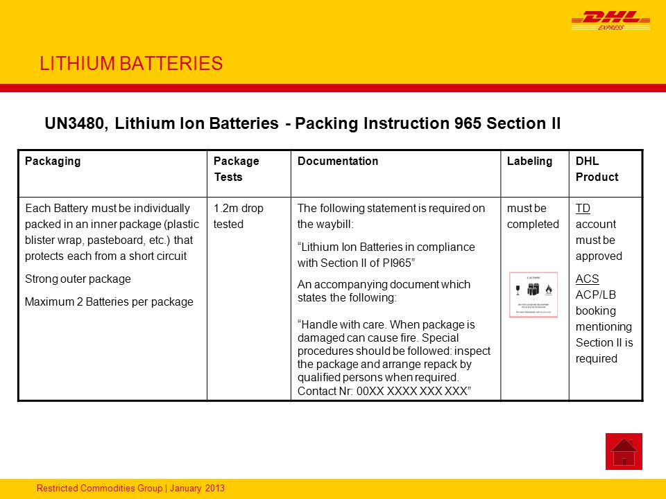 LITHIUM BATTERIES UPDATED ACCORDING TO THE IATA DGR 54th EDITION - ppt  download