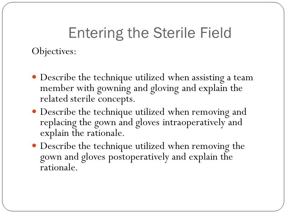 Entry Procedure of Sterile Filling Area sample