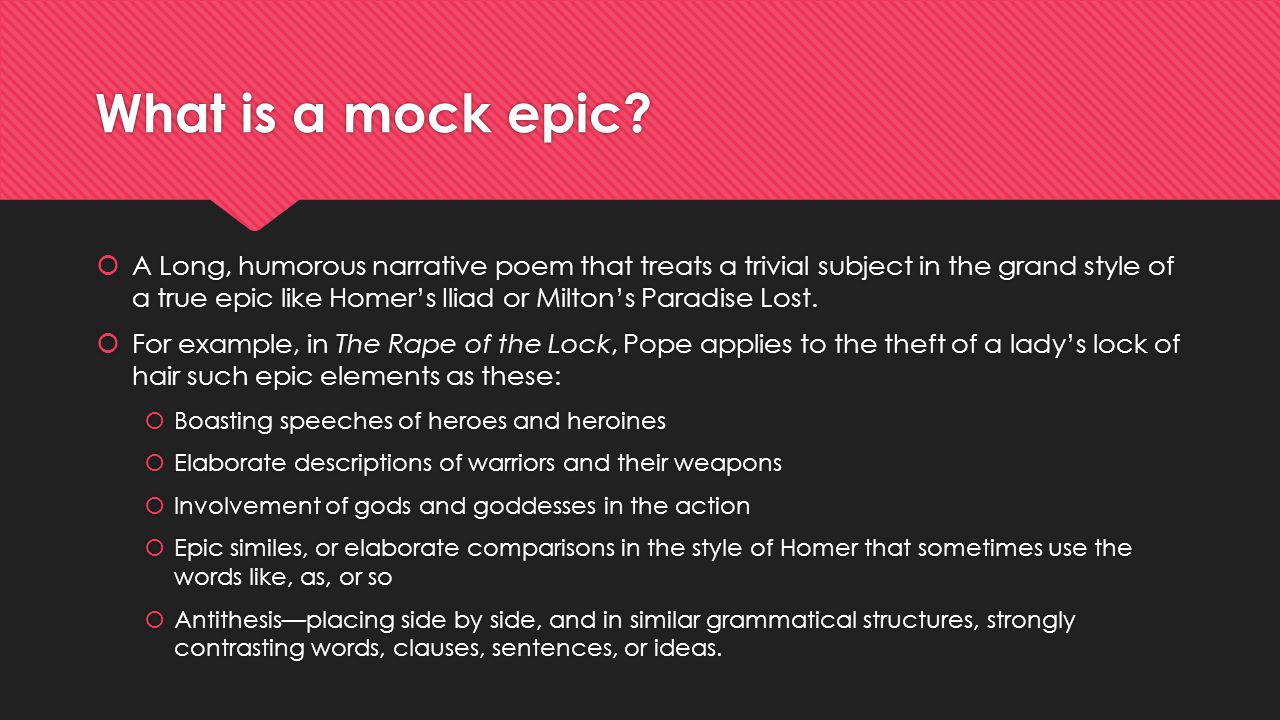 Mock example. Mock Epic characteristics. Dunciad Mock Epic why. What are the features of the Dunciad as a Mock Epic.