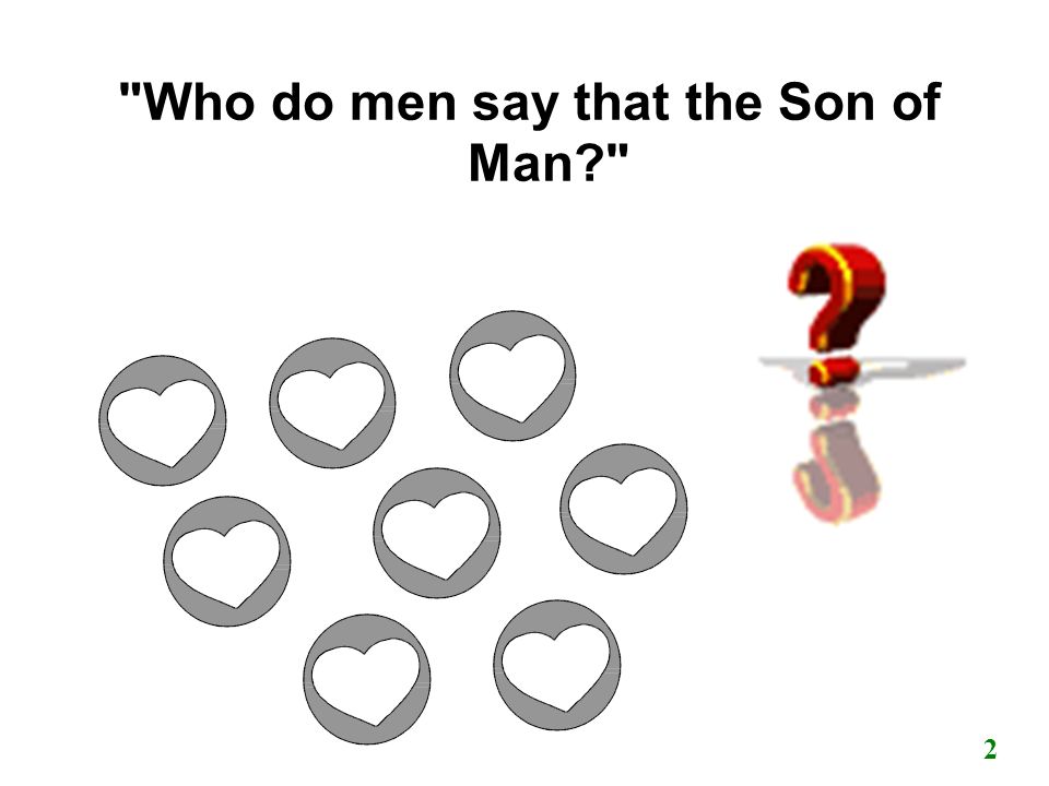 Who do men say that the Son of Man