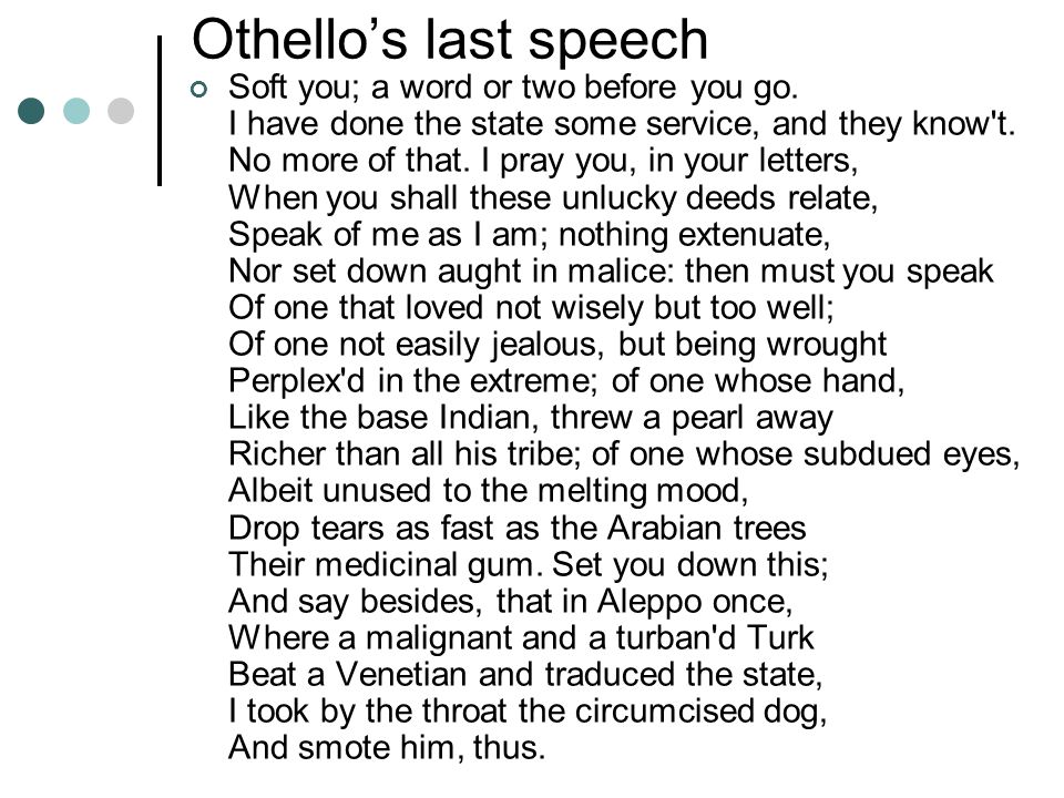 othellos last speech