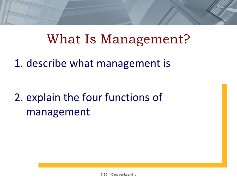 What Is Management describe what management is