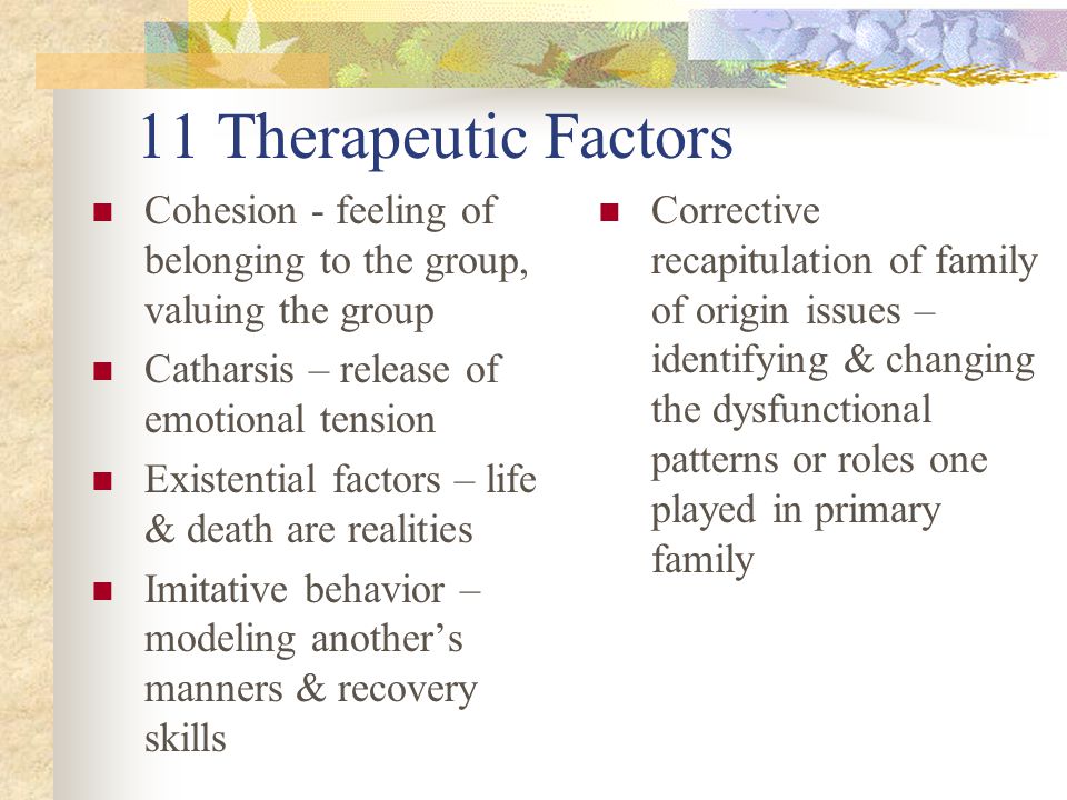 yalom curative factors group therapy