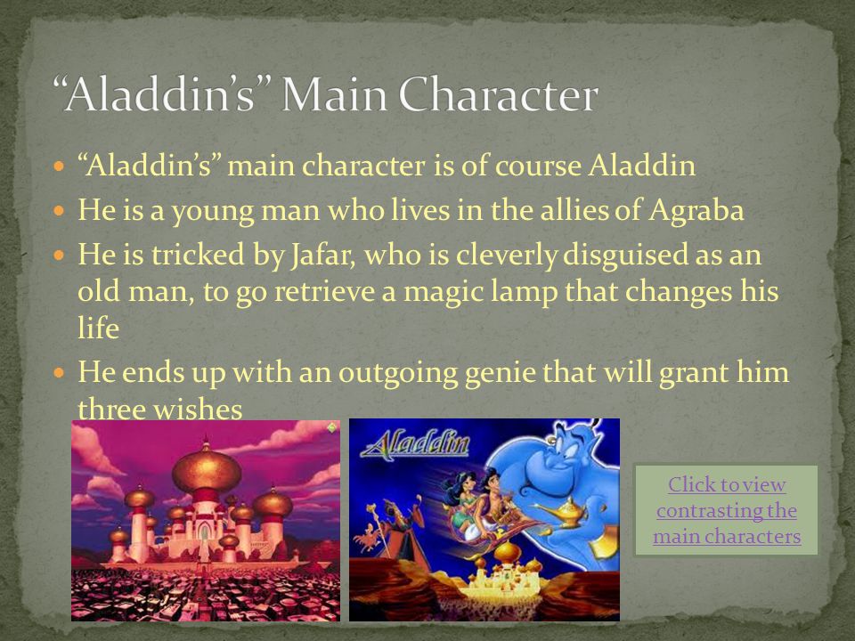 Aladdin’s Main Character