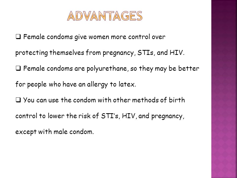 advantages of the condom