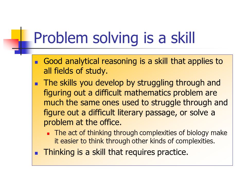 analytical and problem solving