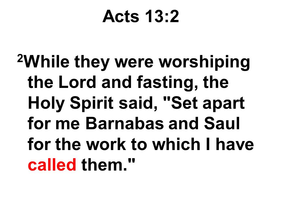 Acts 13:2