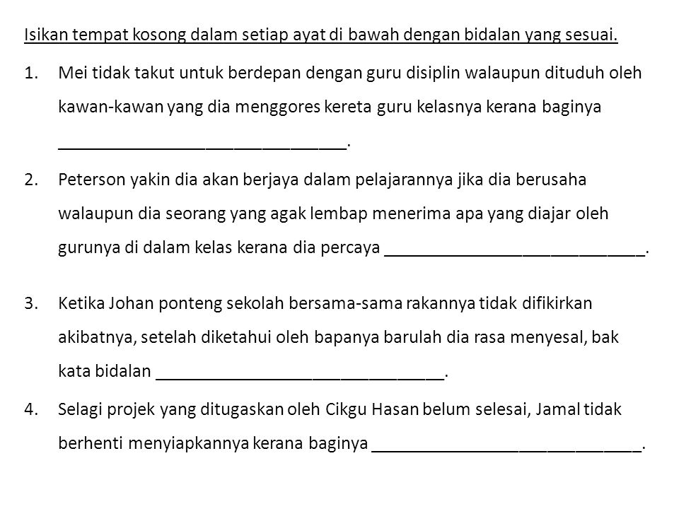 Peribahasa 5 Bidalan M S 115 Ppt Download