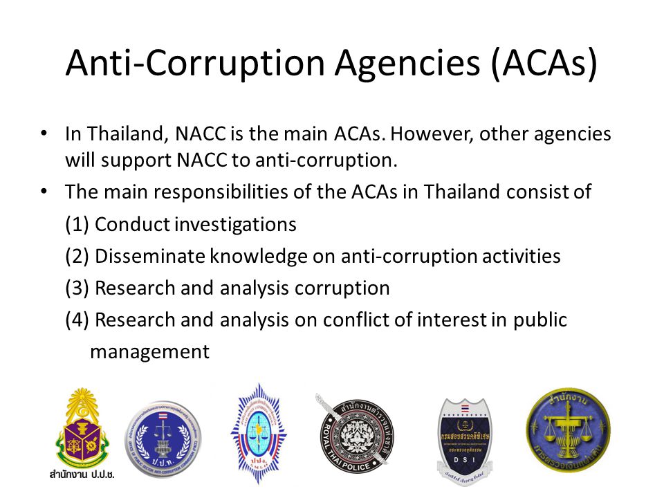 Anti-Corruption Agencies (ACAs)
