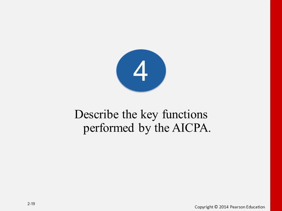 Describe the key functions performed by the AICPA.