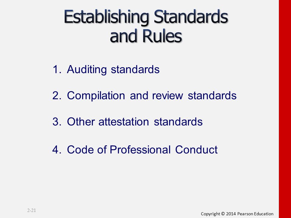 Establishing Standards and Rules