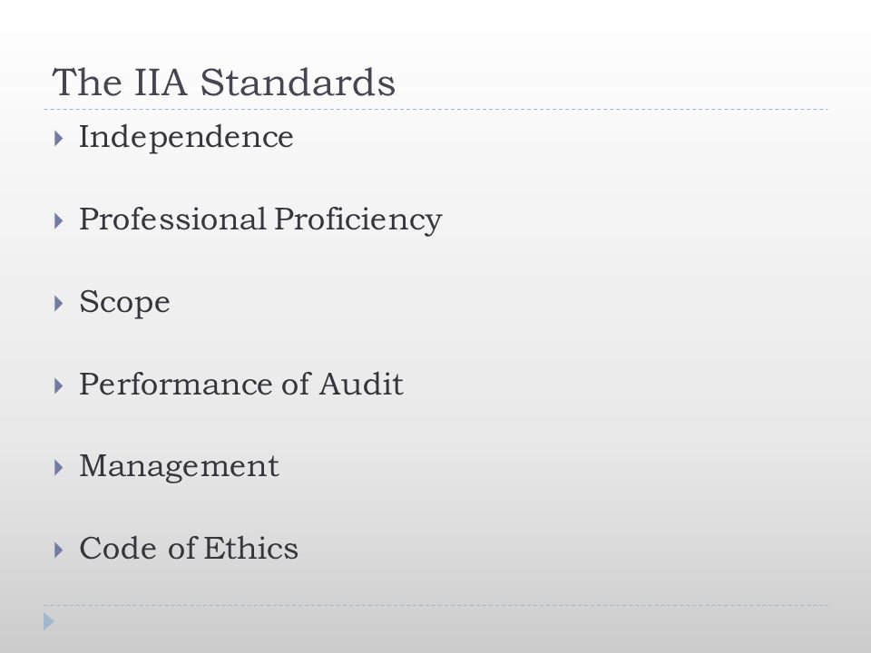The IIA Standards Independence Professional Proficiency Scope