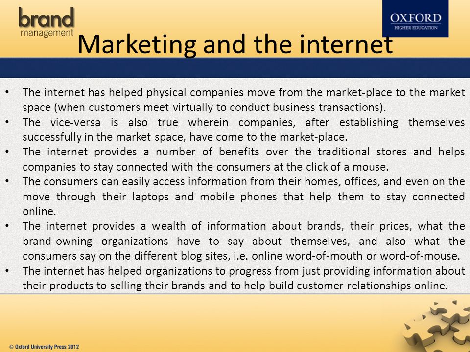 Marketing and the internet