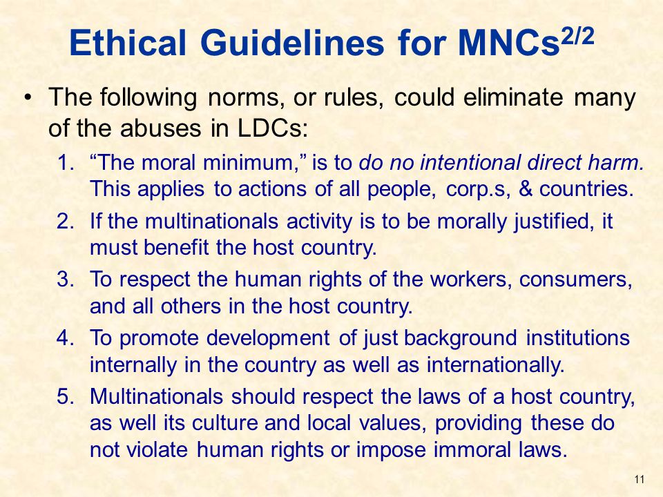 moral minimums for multinationals