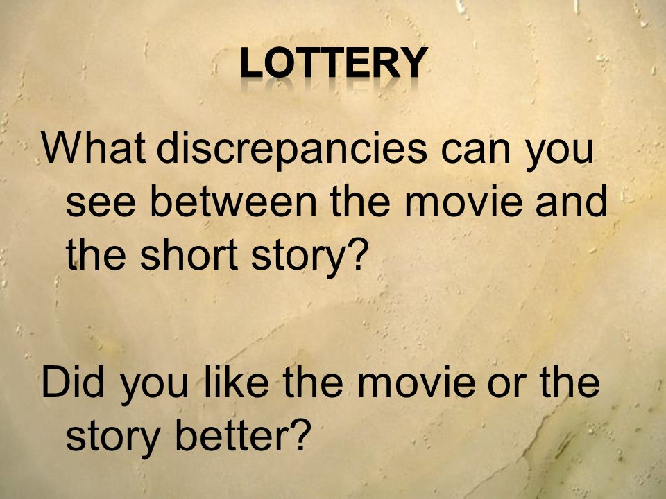 shirley jackson the lottery movie