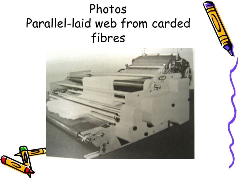 Photos Parallel-laid web from carded fibres
