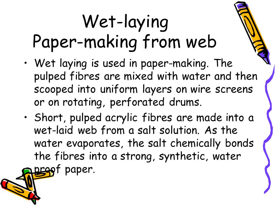 Wet-laying Paper-making from web