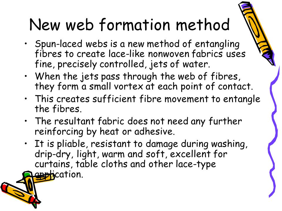 New web formation method