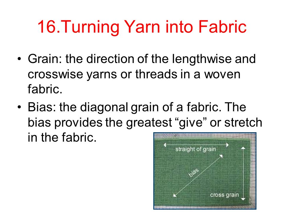 16.Turning Yarn into Fabric