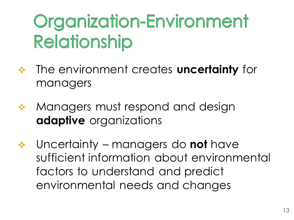 Organization-Environment Relationship