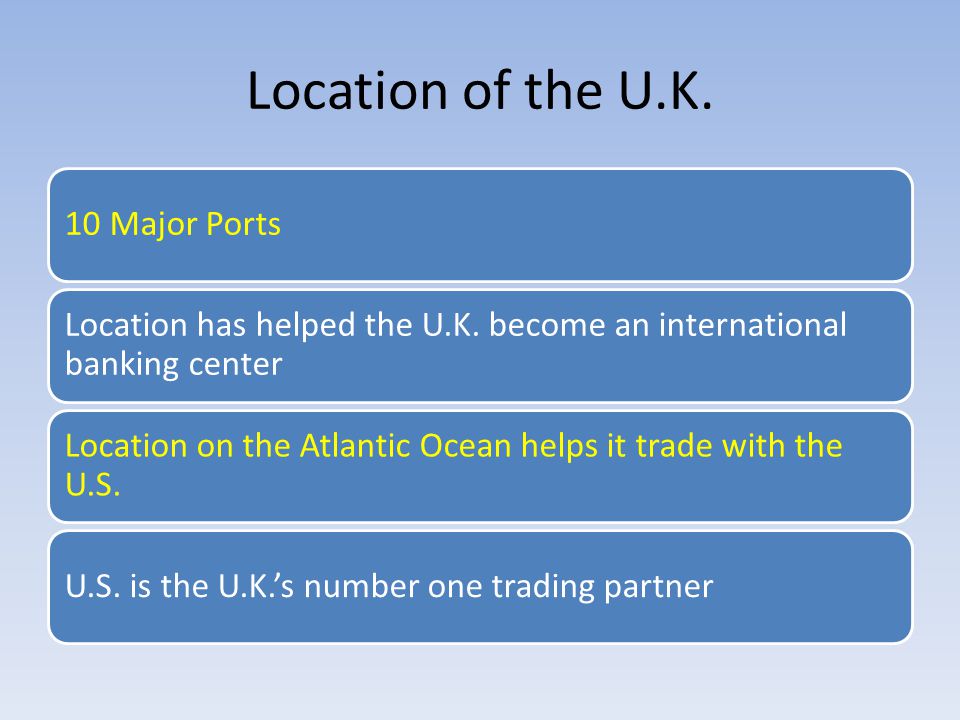 Location of the U.K. 10 Major Ports