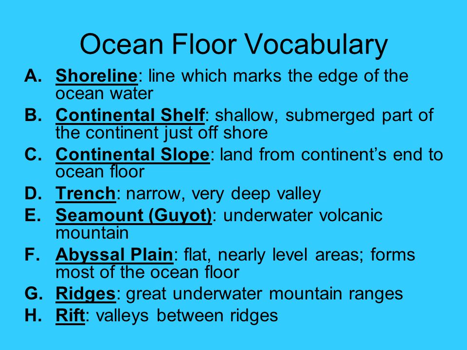 Ocean Floor Brainpop Underwater World Ocean Floor Ppt Video