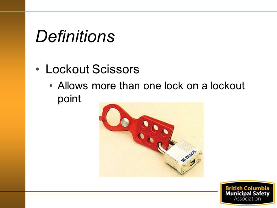 Definitions Lockout Scissors
