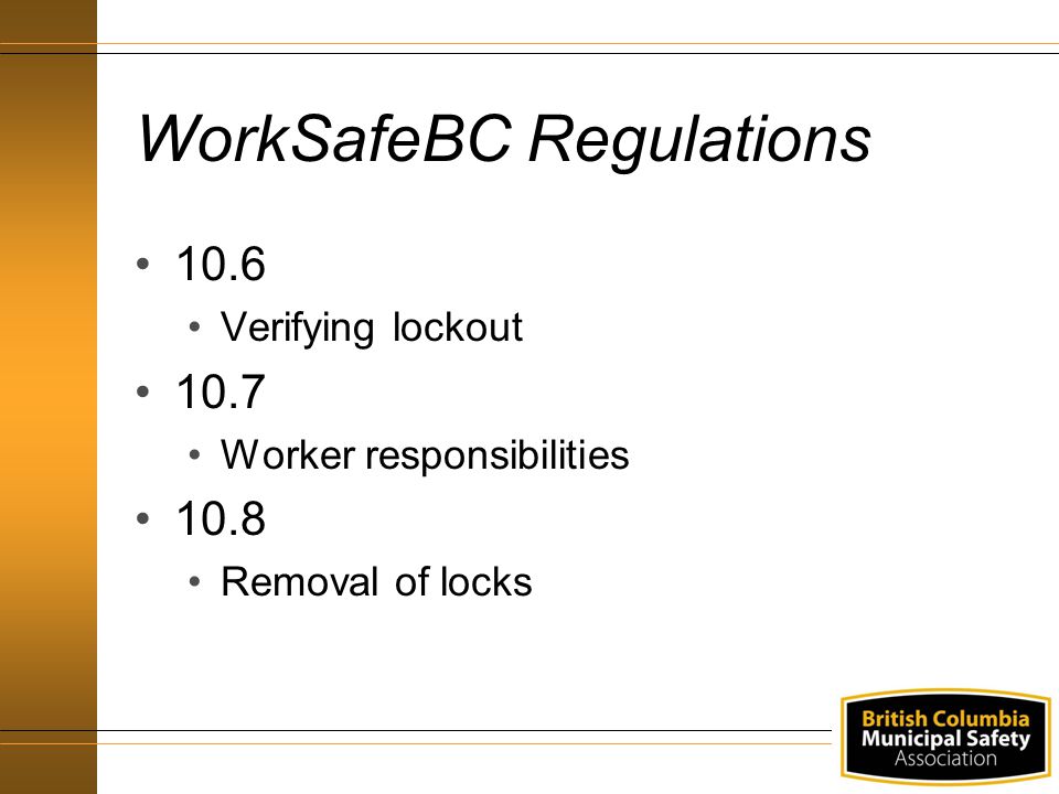 WorkSafeBC Regulations