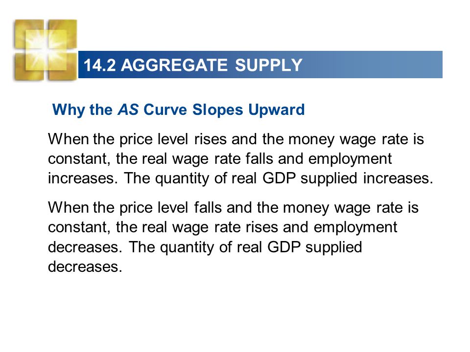 14.2 AGGREGATE SUPPLY Why the AS Curve Slopes Upward