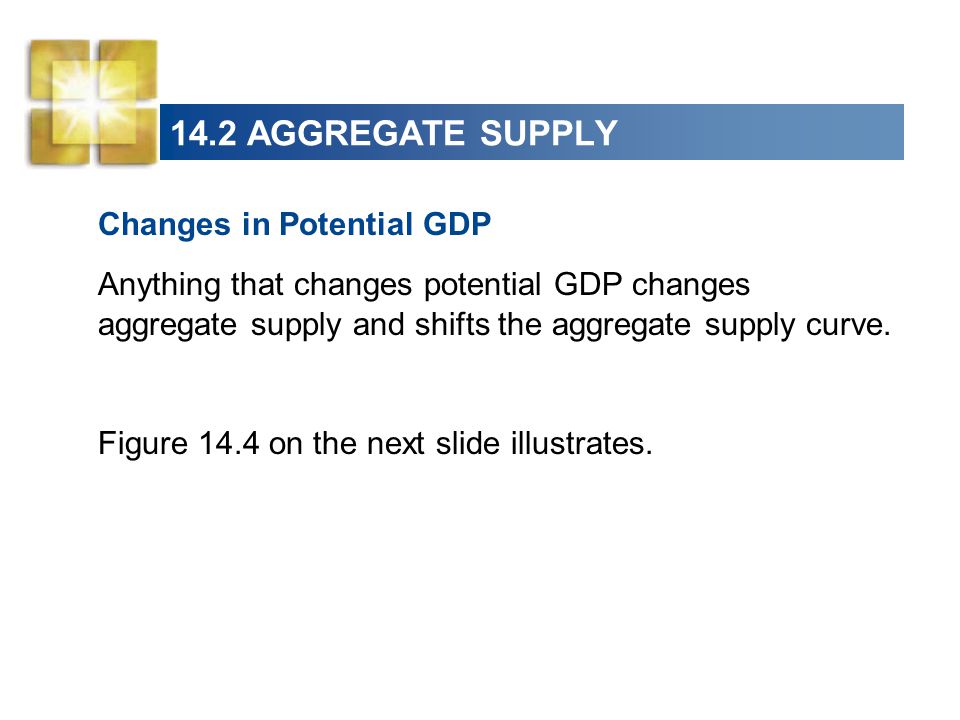 14.2 AGGREGATE SUPPLY Changes in Potential GDP
