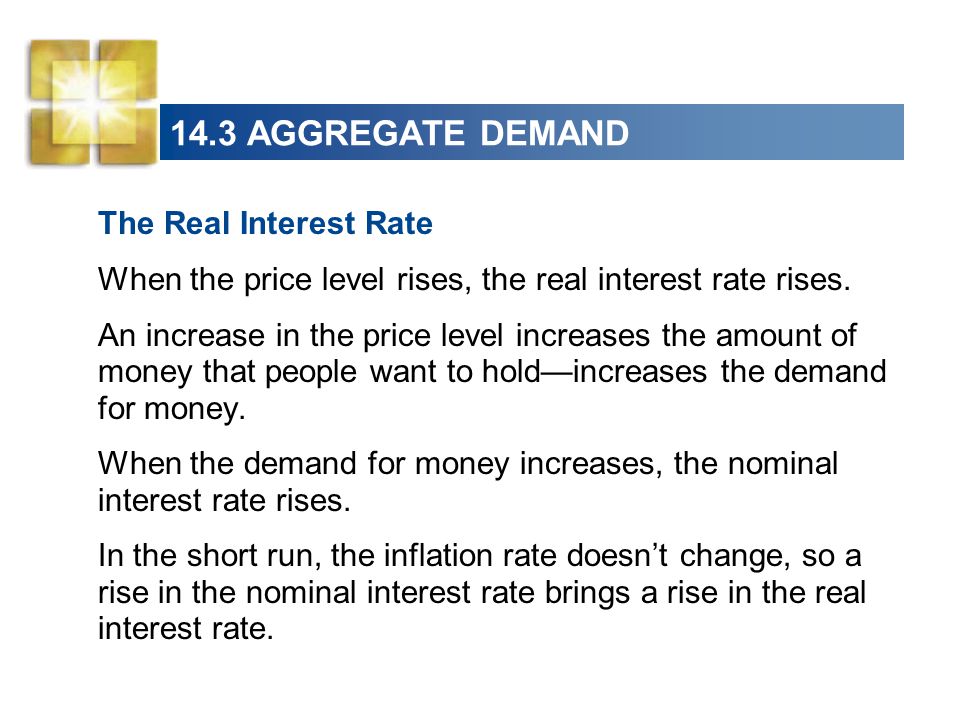 14.3 AGGREGATE DEMAND The Real Interest Rate