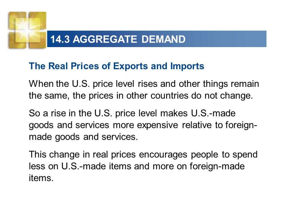 14.3 AGGREGATE DEMAND The Real Prices of Exports and Imports