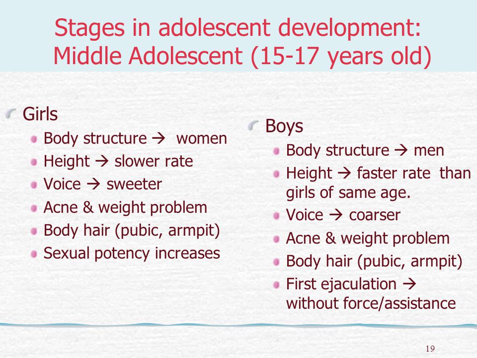 middle adolescence is characterized by