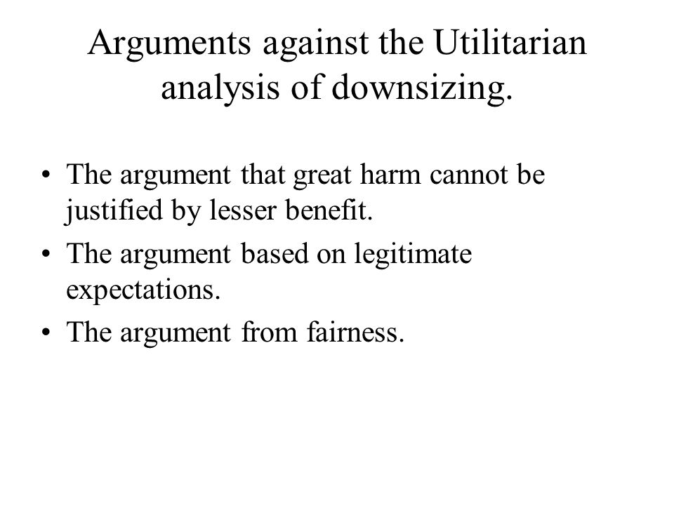 arguments against utilitarianism