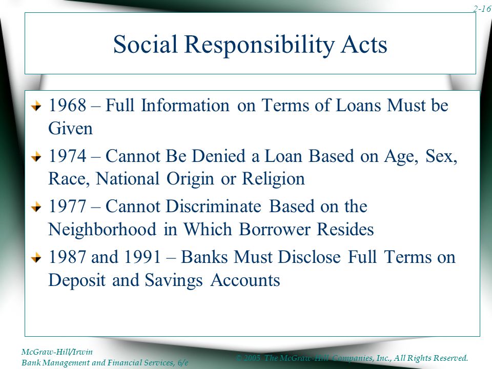 Social Responsibility Acts