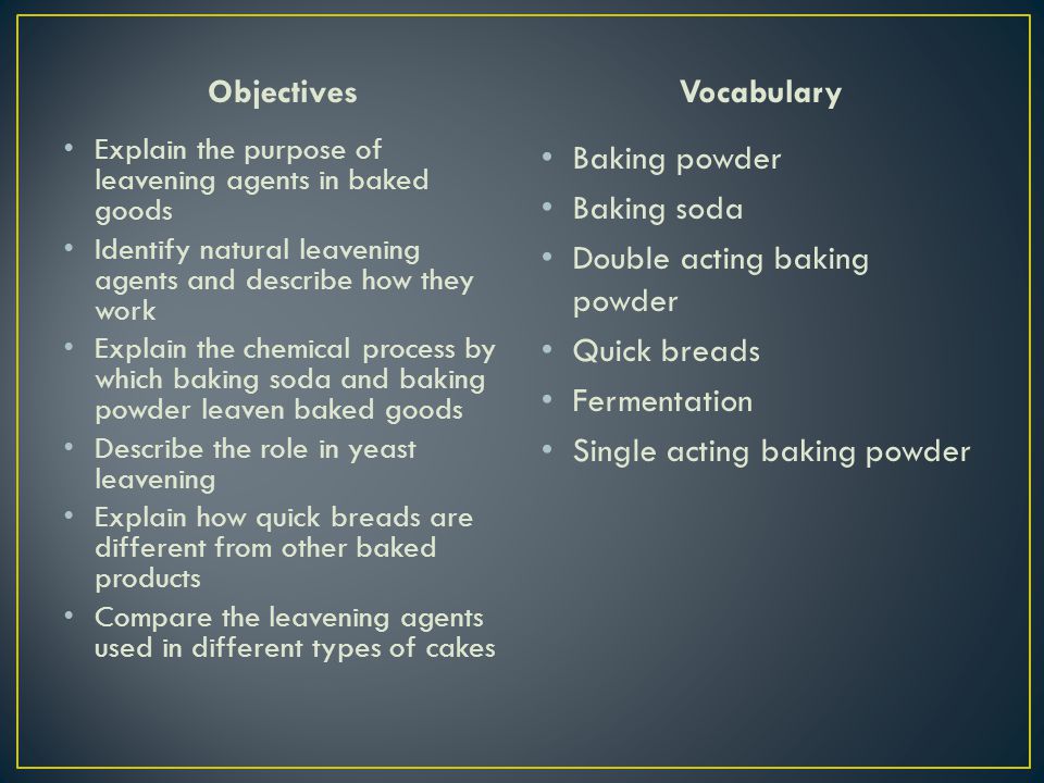 Objectives Vocabulary