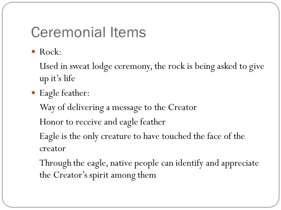 Ceremonial Items Rock: