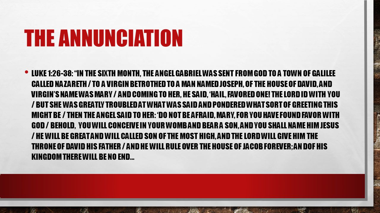 The annunciation