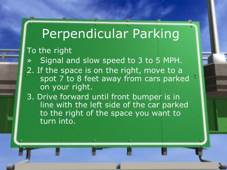 Perpendicular Parking