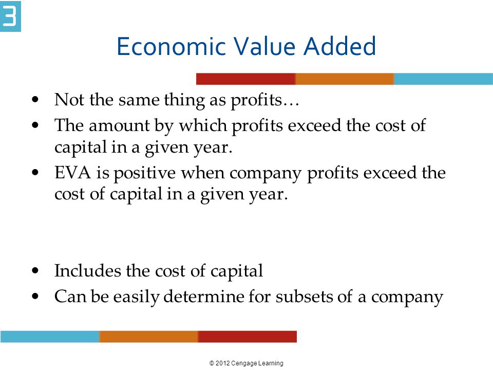 Economic Value Added Not the same thing as profits…
