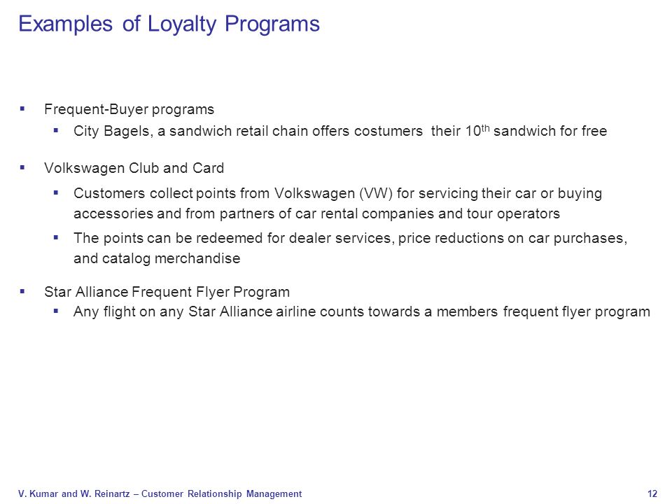Examples of Loyalty Programs