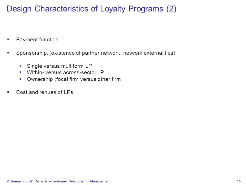 Design Characteristics of Loyalty Programs (2)