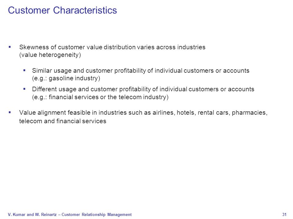 Customer Characteristics